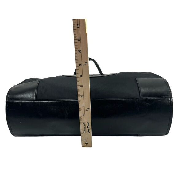 Tory Burch Ella Nylon & Patent Leather Trim Tote Bag Large Size !! Black Handbag - Picture 9 of 12